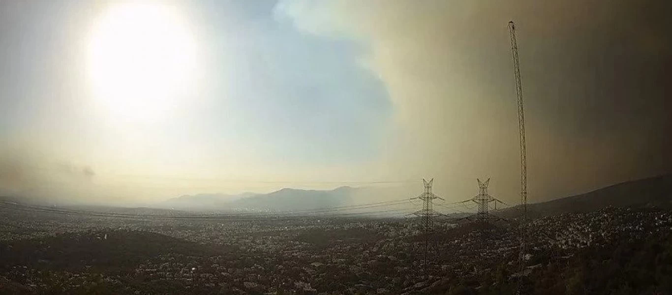Βόρεια Αττική: Το δράμα από την μεγάλη πυρκαγιά αποτυπωμένο σε κάμερα του Εθνικού Αστεροσκοπείο Αθηνών